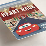 "Disney and Pixar's Cars Heart Race" - Classroom Valentines in Asphalt by Erica Krystek - Detail