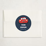 "Disney and Pixar's Cars Heart Race" - Classroom Valentines in Asphalt by Erica Krystek - Matching Custom Sticker