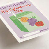 "Sip Sip Hooray" - Classroom Valentines in Grape by Annie Holmquist - Detail