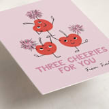 "Three Cheeries" - Classroom Valentines in Pinky by mo kelley - Detail