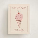 "Cool with a Cherry on Top" - Classroom Valentines in Cherry Cream by Ani Somi - Front