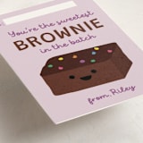 "Brownie Points" - Classroom Valentines in Grape by Annie Holmquist - Detail