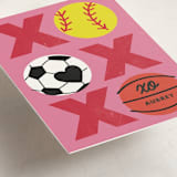 "Sporty" - Classroom Valentines in Berry by Baumbirdy - Detail