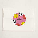 "Sporty" - Classroom Valentines in Berry by Baumbirdy - Matching Custom Sticker