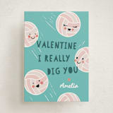 "Dig you" - Classroom Valentines in Royal by Pixel and Hank - Front