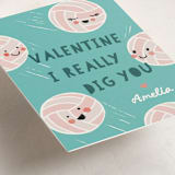 "Dig you" - Classroom Valentines in Royal by Pixel and Hank - Detail