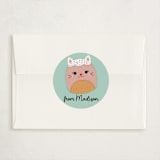 "Hugs & Squishes" - Classroom Valentines in Mint by Erica Krystek - Matching Custom Sticker