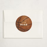 "Painted Basketball" - Classroom Valentines in Cola by Holly Whitcomb - Matching Custom Sticker