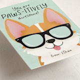 "Pawsitively Awesome" - Classroom Valentines in Seafoam by Randi Cirelli - Detail