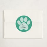 "Pawsitively Awesome" - Classroom Valentines in Seafoam by Randi Cirelli - Matching Custom Sticker