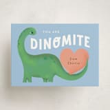 "Dinomite" - Classroom Valentines in Powder Blue by Itsy Belle Studio - Front