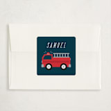 "Fired Up" - Classroom Valentines in Navy by Kacey Kendrick Wagner - Matching Custom Sticker