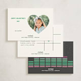 "BEATS" - Classroom Valentines in Teal Tempo by Lauren Jinhee - Back of Card Options