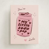 "My little soda pop" - Classroom Valentines in Strawberry by Ani Somi - Front