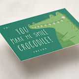 "Smile Crocodile" - Classroom Valentines in Pine by Kiersten Garner - Detail