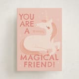 "Unicorn Magic" - Classroom Valentines in Peach by Angela Thompson - Front