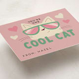 "You're a Cool Cat Valentine" - Classroom Valentines in Peony by Kate Vories - Detail