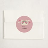 "You're a Cool Cat Valentine" - Classroom Valentines in Peony by Kate Vories - Matching Custom Sticker
