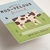 "Moo-velous friend" - Classroom Valentines in Brown Cow by Sherley Ferreira - Detail