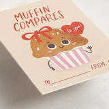 "Muffin Pal" - Classroom Valentines in Strawberry by Leia Matt - Detail