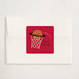 "Best Swishes" - Classroom Valentines in Cherry by Erica Krystek - Matching Custom Sticker