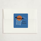 "Best Swishes" - Classroom Valentines in Blueberry by Erica Krystek - Matching Custom Sticker