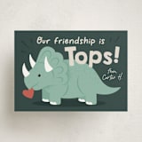 "TriceraTOPS Friend" - Classroom Valentines in Everglade by Kacey Kendrick Wagner - Front