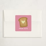 "Butter Friend" - Classroom Valentines in Flamingo by Jackie Crawford - Matching Custom Sticker