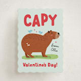 "Capy Valentine's Day" - Classroom Valentines in Sky by Erica Krystek - Front