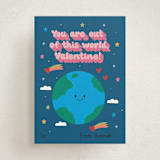"You are out of this world, Valentine!" - Classroom Valentines in Navy by Hilda Aguilar - Front