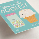 "Coolest" - Classroom Valentines in Bluebell by Annie Holmquist - Detail