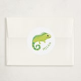 "Iguana Love" - Classroom Valentines in Grass by Jessie Steury - Matching Custom Sticker