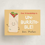 "Un-burrito-ble" - Classroom Valentines in Cornflower by Erica Krystek - Front