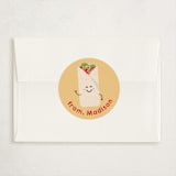 "Un-burrito-ble" - Classroom Valentines in Cornflower by Erica Krystek - Matching Custom Sticker