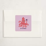 "Sweet Squid" - Classroom Valentines in Lilac by Jessie Steury - Matching Custom Sticker