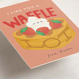 "Waffle Lot" - Classroom Valentines in Blush by Itsy Belle Studio - Detail