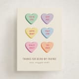 "Conversation Heart Compliments" - Classroom Valentines in Cream by taylorVdesign - Front