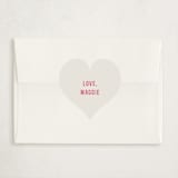 "Conversation Heart Compliments" - Classroom Valentines in Cream by taylorVdesign - Matching Custom Sticker
