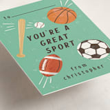 "Great Sport" - Classroom Valentines in Grass by Jennifer Holbrook - Detail