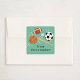 "Great Sport" - Classroom Valentines in Grass by Jennifer Holbrook - Matching Custom Sticker