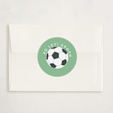 "Soccer Team" - Classroom Valentines in Mint by Alethea and Ruth - Matching Custom Sticker