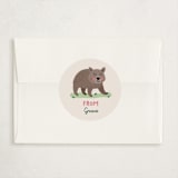 "No Wombat-er" - Classroom Valentines in Cream by Erica Krystek - Matching Custom Sticker