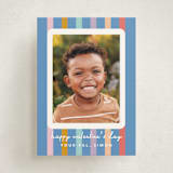 "Rainbow Stripes" - Classroom Valentines in Periwinkle by Carrie Moradi - Front