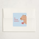 "Capy Valentine's" - Classroom Valentines in Aqua by Ashley Presutti Beasley - Matching Custom Sticker
