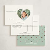 "Roller Skating Dog" - Classroom Valentines in Seafoam by Rachel Mattern - Back of Card Options