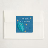 "Crystal Gems" - Classroom Valentines in Sapphire by Diana Pinnell - Matching Custom Sticker