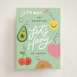 "Let's Hang" - Classroom Valentines in Mint by Lauren Jinhee - Front