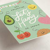 "Let's Hang" - Classroom Valentines in Mint by Lauren Jinhee - Detail