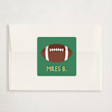 "Football Fan" - Classroom Valentines in Crimson by Kacey Kendrick Wagner - Matching Custom Sticker