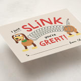 "I Slink" - Classroom Valentines in Bone by Erica Krystek - Detail